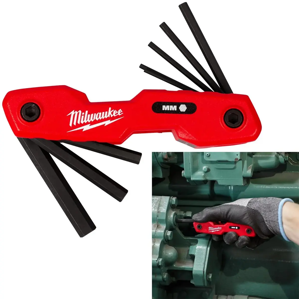 Milwaukee Folding Hex Key Set 8 Piece Metric 1.5-8Mm 1