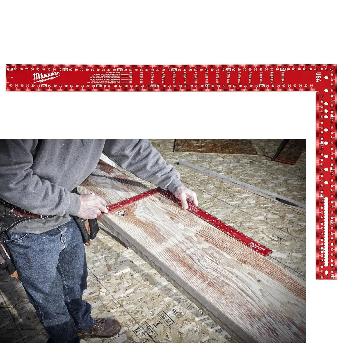Milwaukee Framing Square Metric 400Mm X 600Mm 1