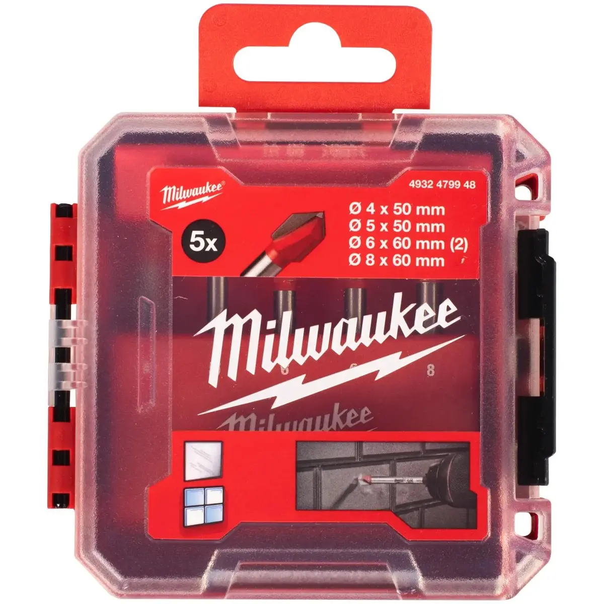 Milwaukee Glass And Tile Drill Bit Set 5 Piece In Packout Compatible Case 1