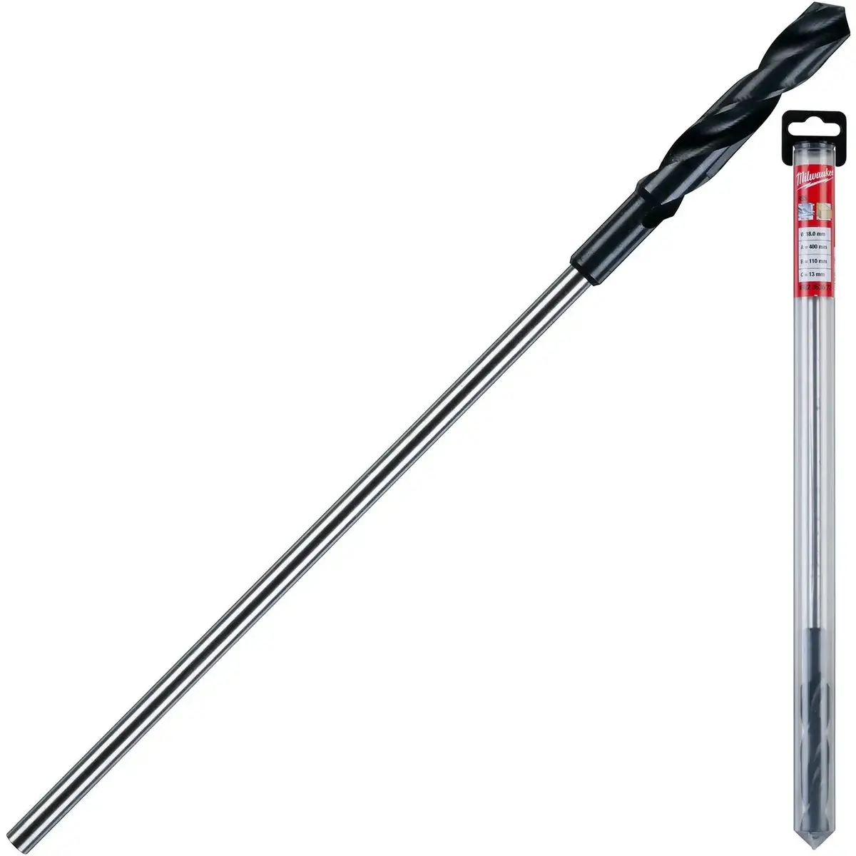 Milwaukee Hss Cable Drill Bit Wood Plasterboard Metal Channel 18 X 400Mm 1