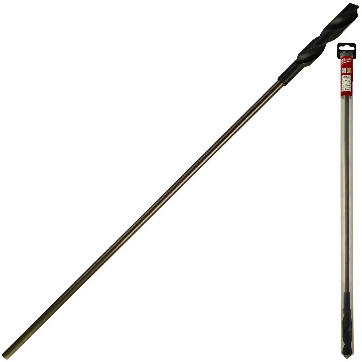 Milwaukee Hss Cable Drill Bit Wood Plasterboard Metal Channel 20 X 600Mm 1