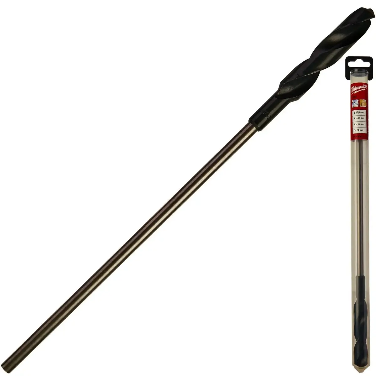 Milwaukee Hss Cable Drill Bit Wood Plasterboard Metal Channel 22 X 400Mm 1