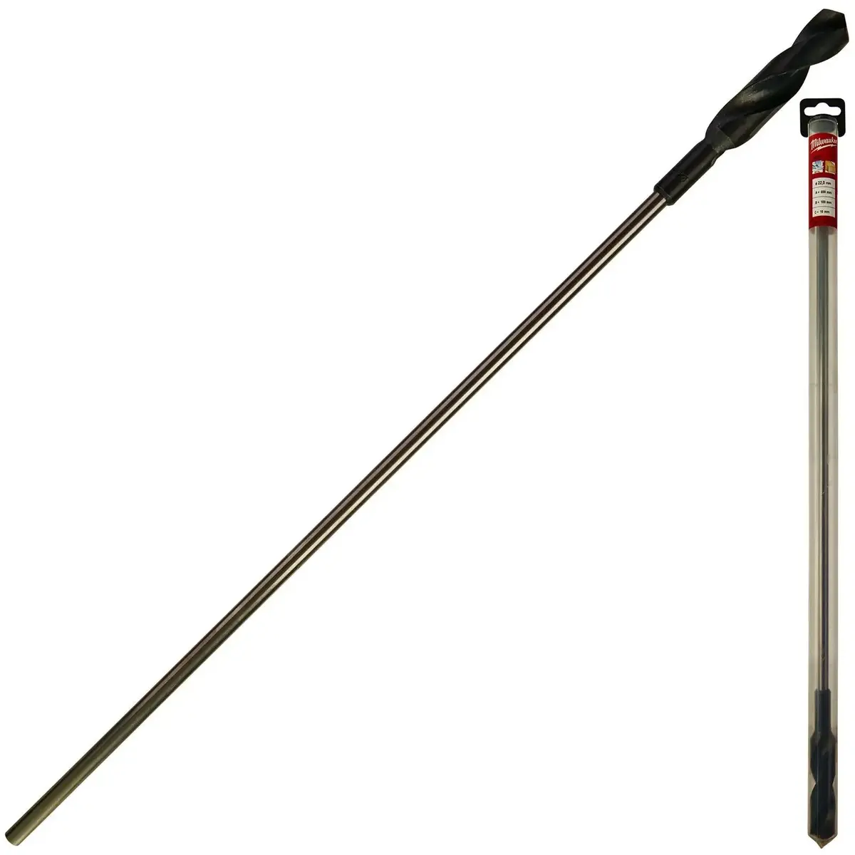 Milwaukee Hss Cable Drill Bit Wood Plasterboard Metal Channel 22 X 600Mm 1