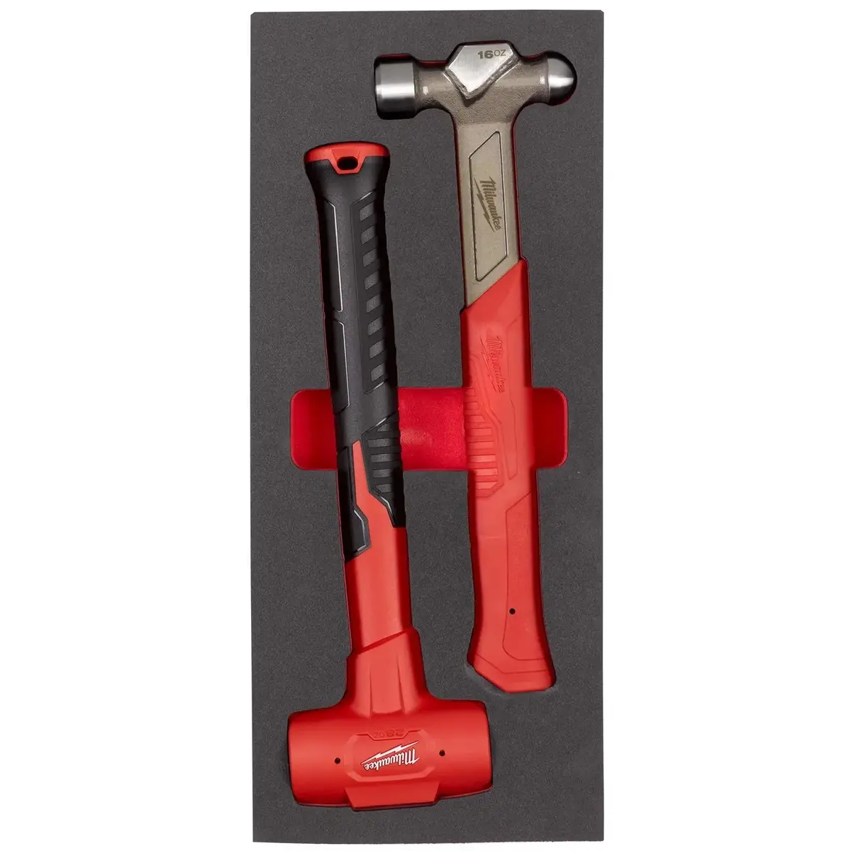 Milwaukee Hammer Set Eva Foam Insert 2 Piece Ball Pein Dead Blow Hammers 1