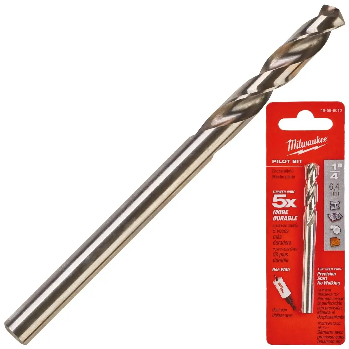Milwaukee Holesaw Pilot Drill Bit 6Mm X 89Mm Hss Ground 1
