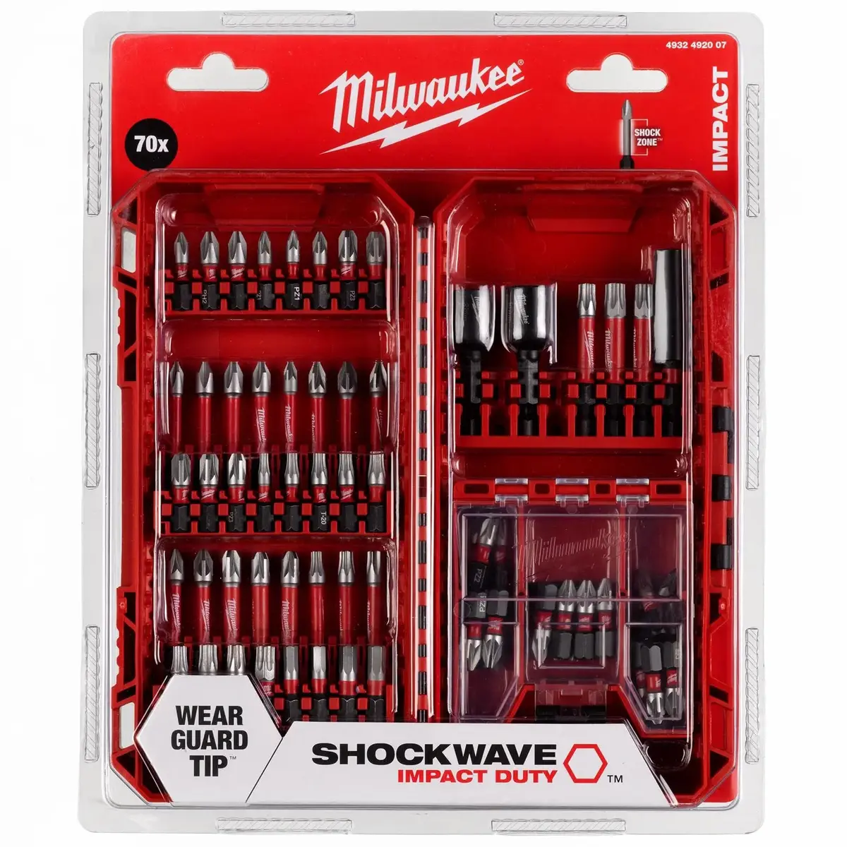Milwaukee Impact Screwdriver Nut Driver Bit Set Shockwave Impact Duty 70 Piece 1