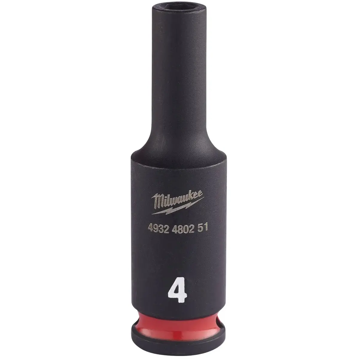 Milwaukee Impact Sockets Deep 1/4" Drive 4-13Mm Shockwave Impact Duty 1