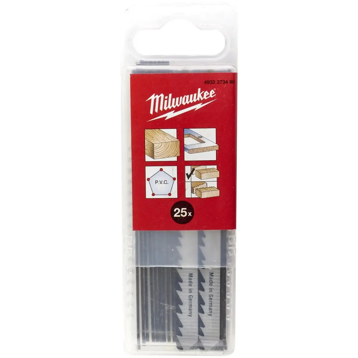 Milwaukee Jigsaw Blades Wood Plastic Clean Splinter Free Cutting Blade 75Mm X 4Mm T101d 25 Pieces 1