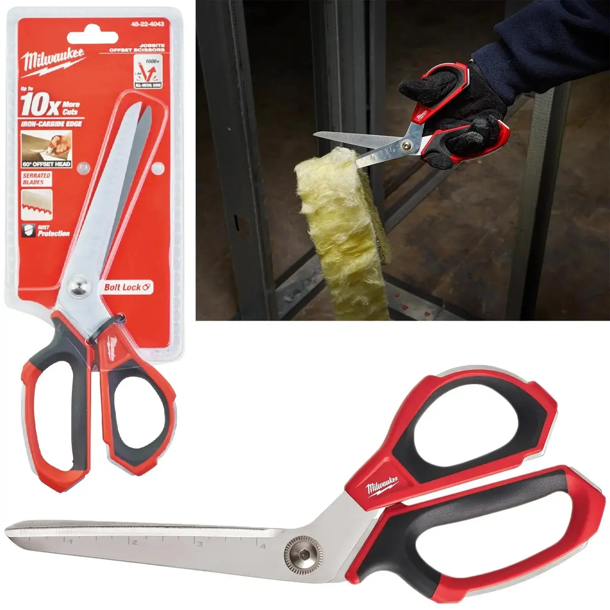 Milwaukee Jobsite Offset Scissors 115Mm Blade 1