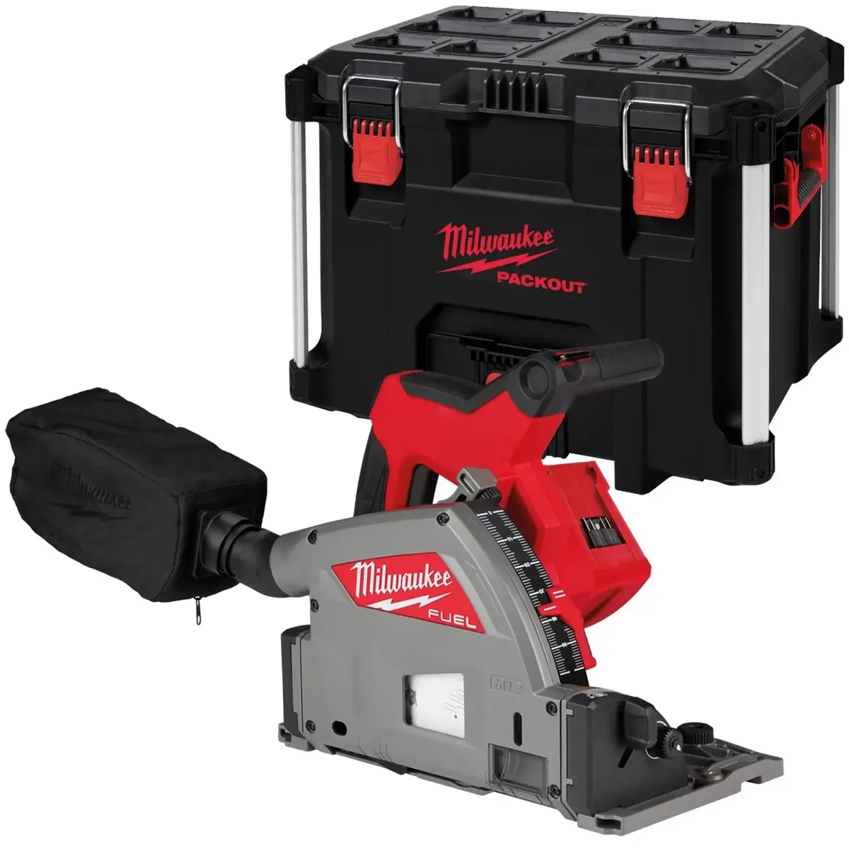 Milwaukee M18 Fuel 18V 55Mm Cordless Plunge Saw In Packout Xl Tool Box Bare Unit M18fps55-0P 1