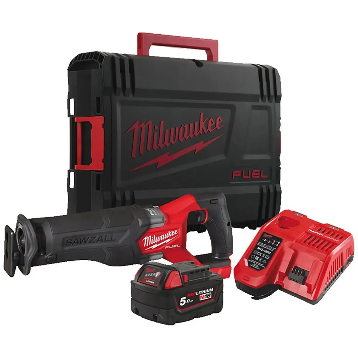 Milwaukee M18 Fuel 18V Sawzall Cordless Reciprocating Saw 5.0Ah Battery Charger Hd Box M18fsz-501X 1