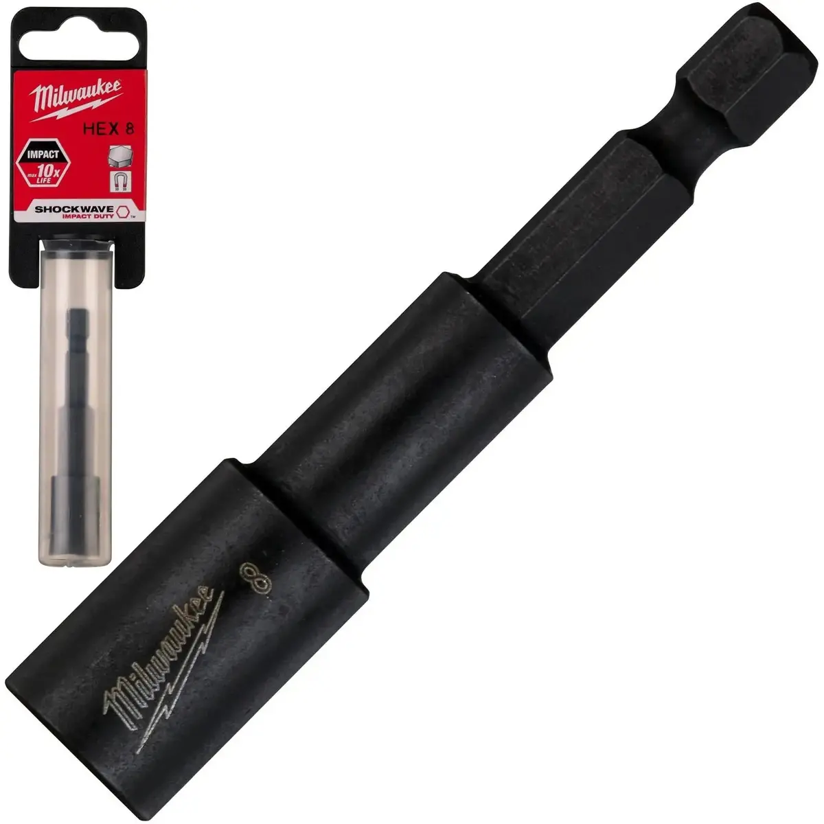 Milwaukee Magnetic Nut Driver Shockwave Impact Duty 1/4" Hex Shank Nut Runner 1