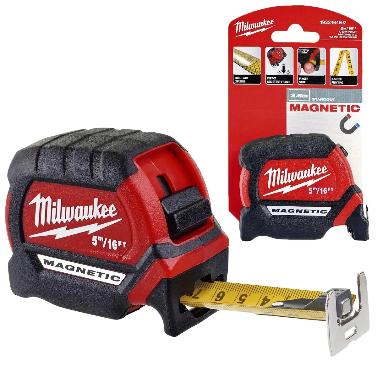 Milwaukee Magnetic Tape Measure Gen Iii 5M 16Ft Metric Imperial 27Mm Blade Width 1