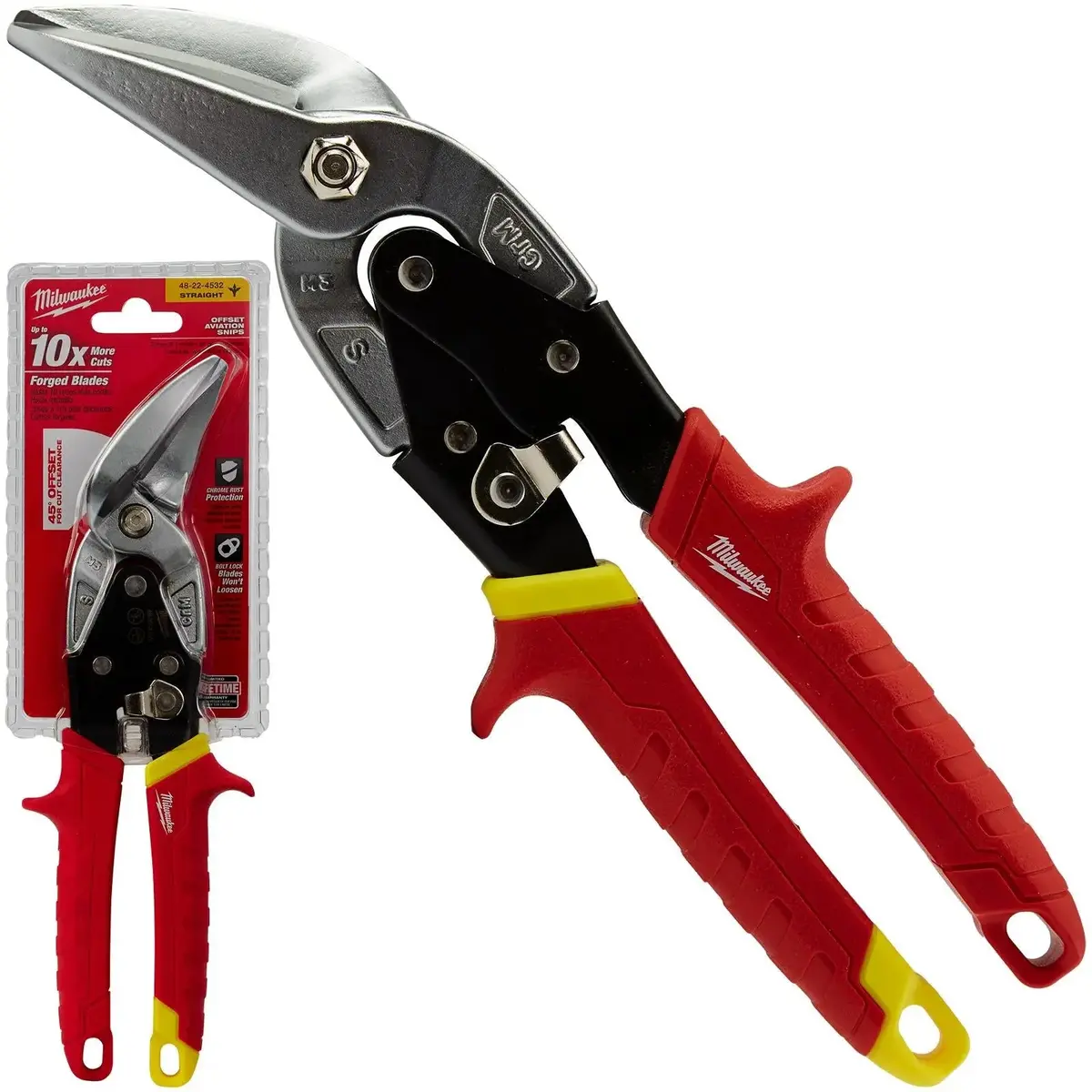 Milwaukee Metal Aviation Snips Straight Cut Offset 260Mm 1