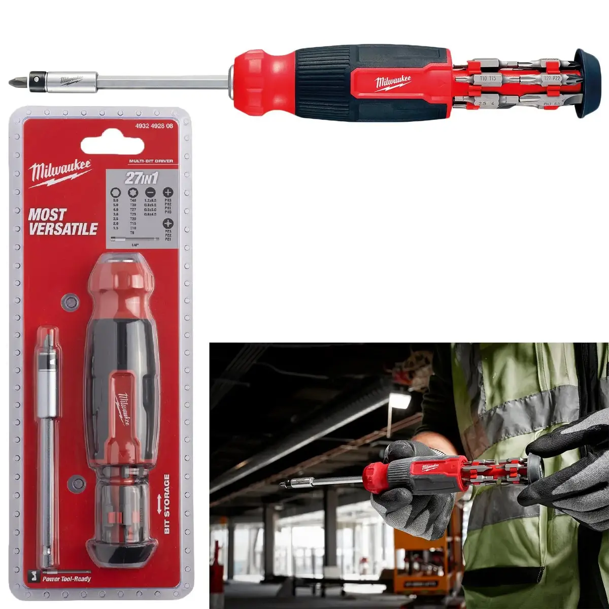 Milwaukee Multi Bit Screwdriver Set 27 In 1 Pozi Phillips Torx Slotted Hex 1