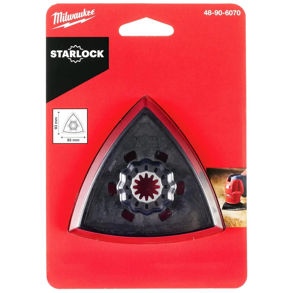Milwaukee Multi Tool Sanding Pad 93Mm Hook And Loop Backing Pad Starlock 1