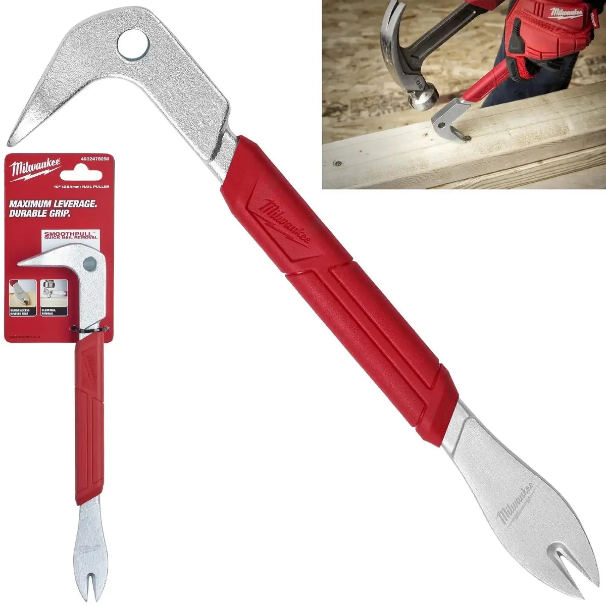 Milwaukee Nail Puller Pry Bar 10In 254Mm 1