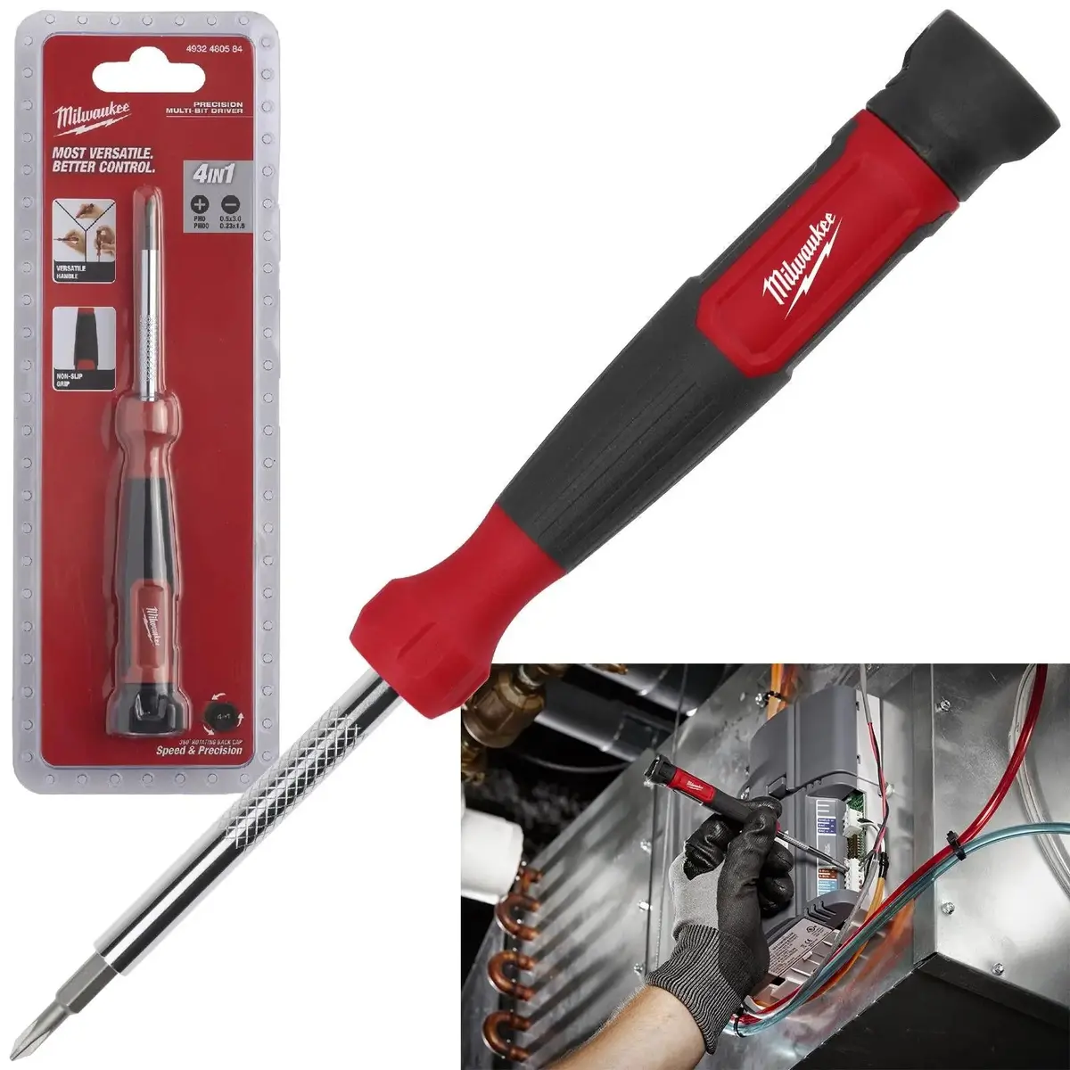 Milwaukee Precision Screwdriver Set 4 In 1 Multi Bit Phillips Slotted 1