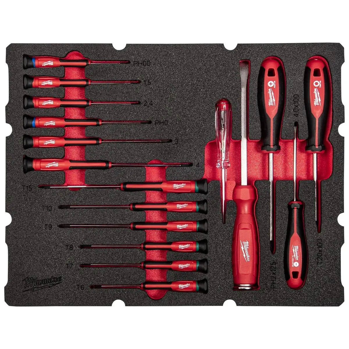 Milwaukee Precision Screwdriver Set Packout Drawer Foam Insert 17 Piece 1