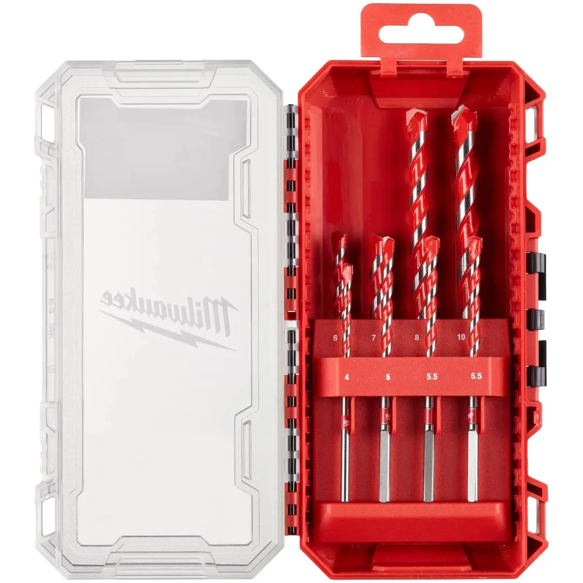 Milwaukee Premium Hammer Drill Bit Set Gen 2 Packout Compatible Case 4-10Mm 8 Pieces 1