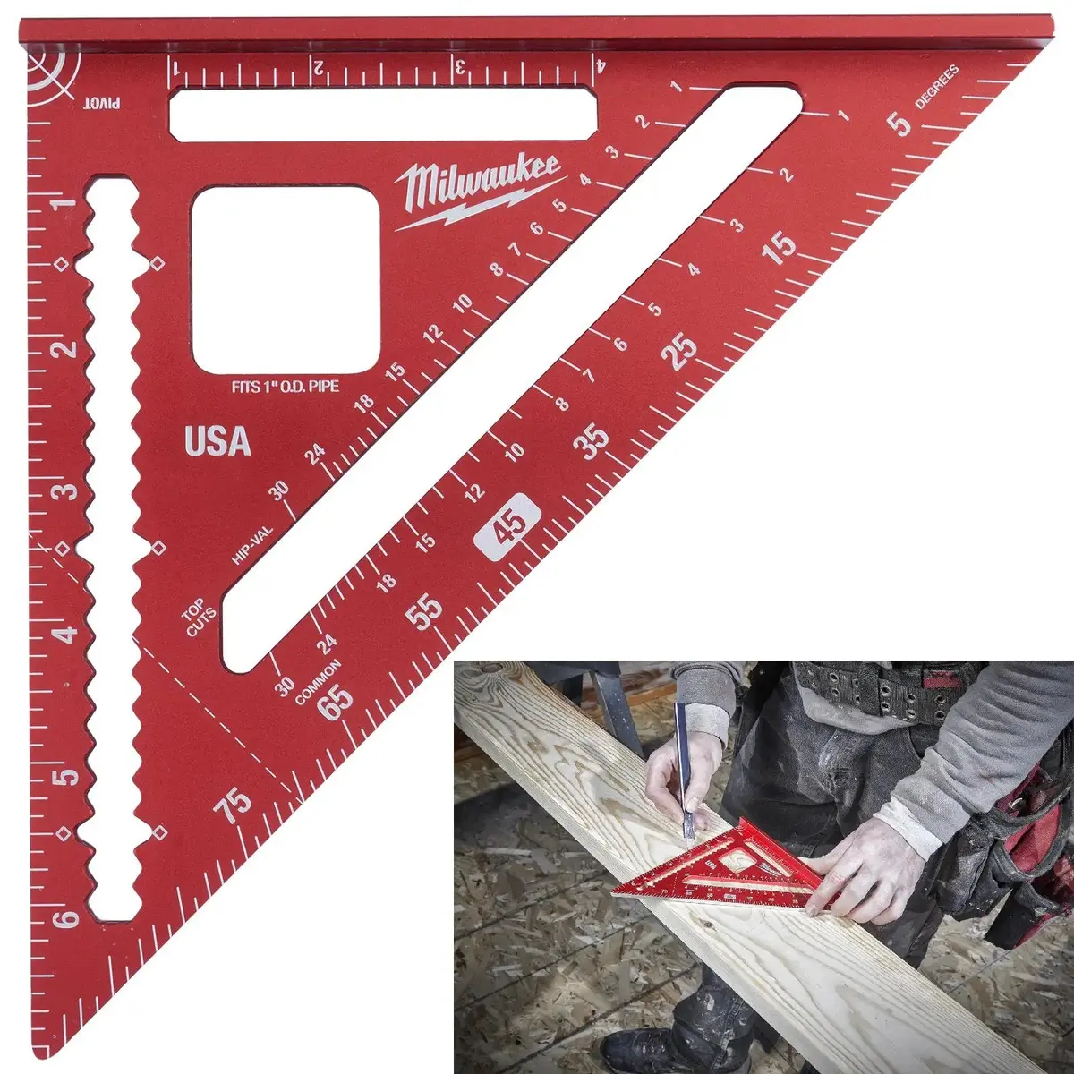Milwaukee Rafter Roofing Square Imperial 7In 1
