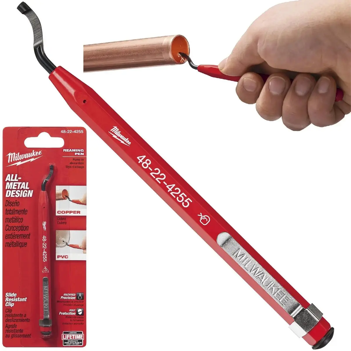 Milwaukee Reaming Pen Copper Plastic Pvc Pipe Deburring Tool 1