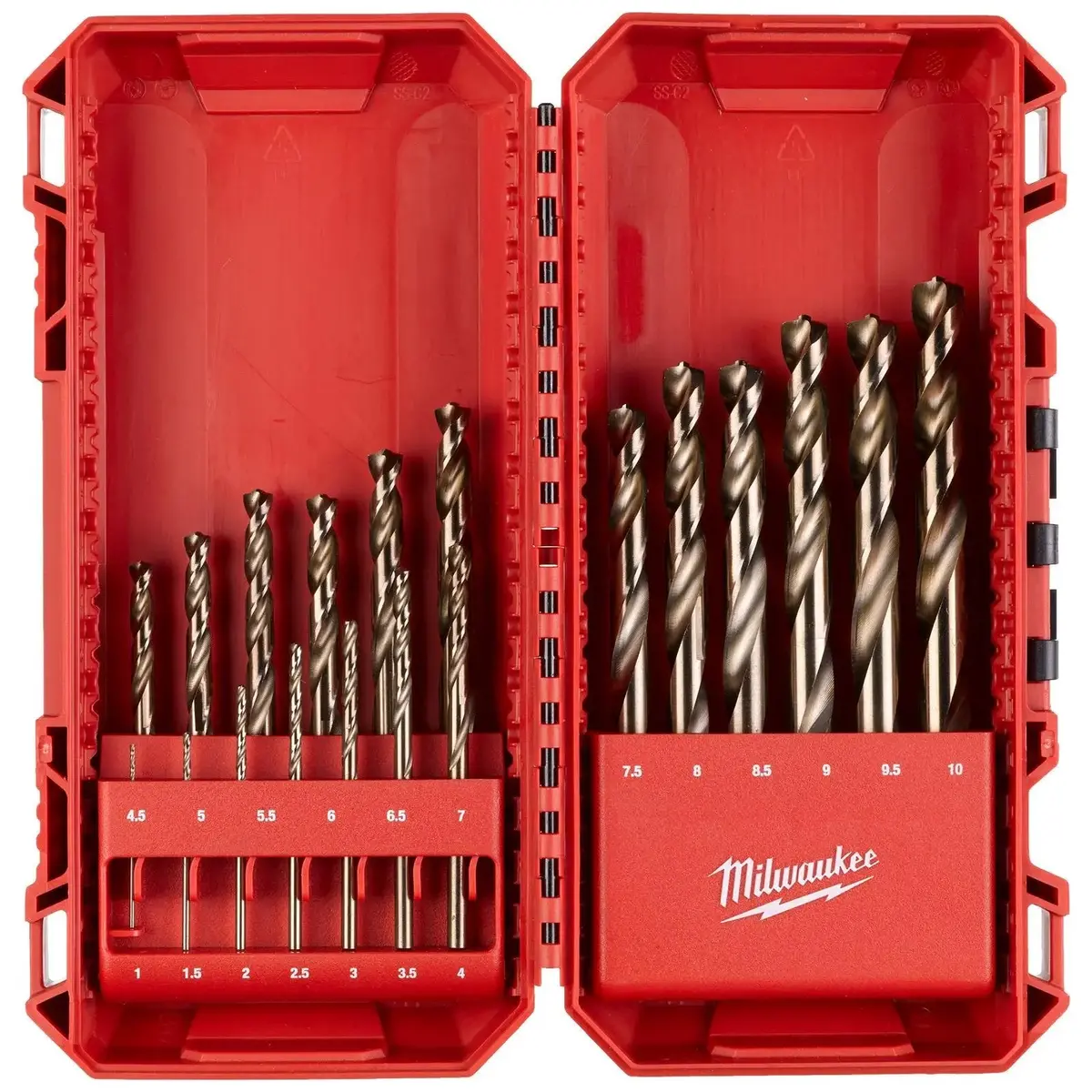 Milwaukee Red Cobalt Metal Hss Drill Bit Set 19 Piece 1-10Mm 1