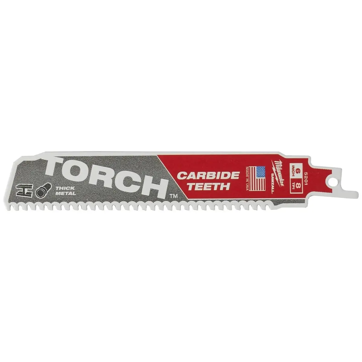 Milwaukee Sawzall Metal Heavy Duty Tct Torch Reciprocating Saw Blade 150Mm 8 Tpi 1