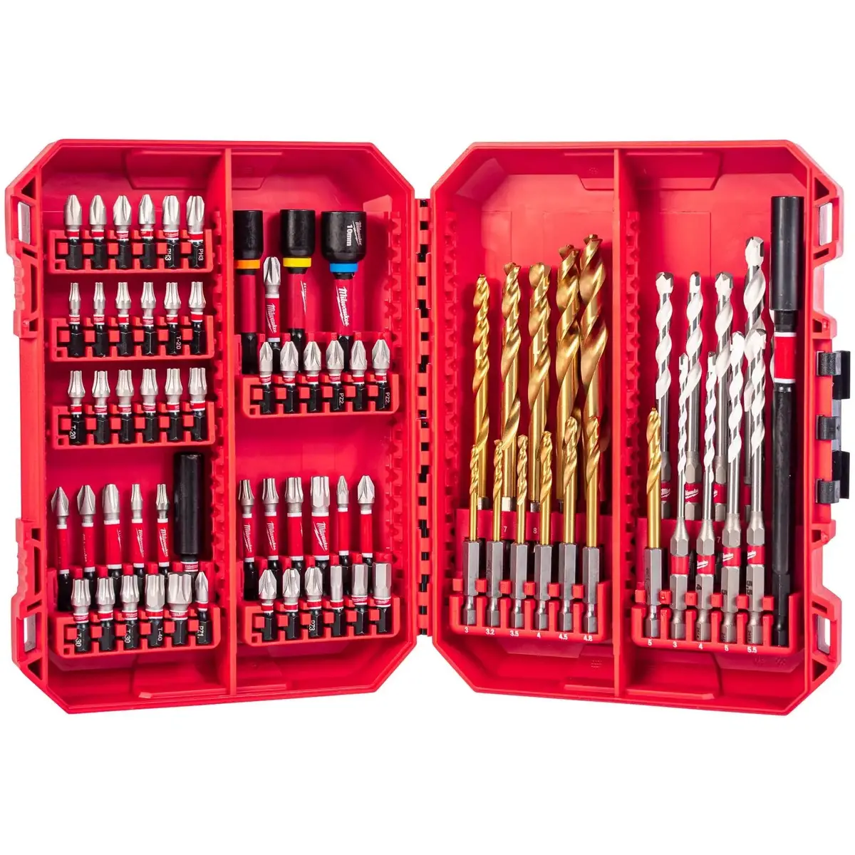 Milwaukee Shockwave Impact Duty Screwdriver And Drill Bit Set 74 Piece Ultimate Fit 1