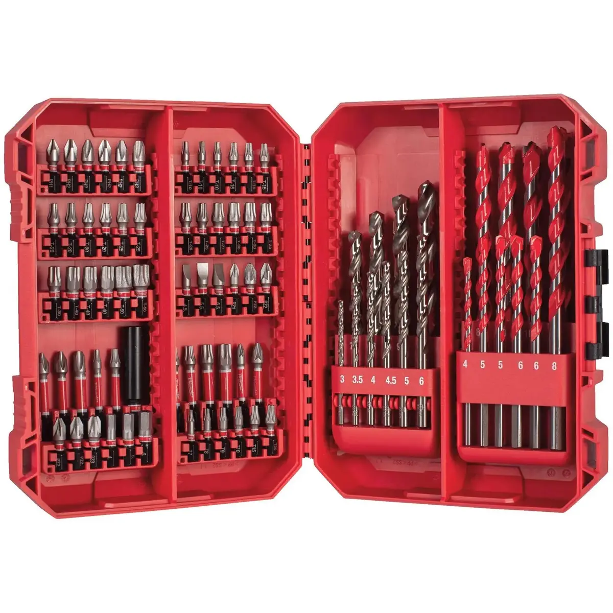 Milwaukee Shockwave Impact Duty Screwdriver And Drill Bit Set 80 Piece Ultimate Fit 1