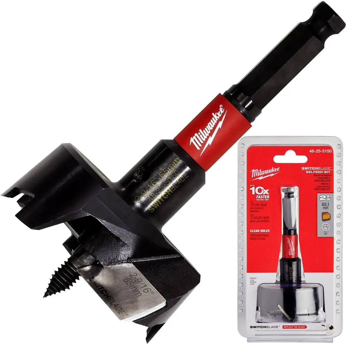 Milwaukee Switchblade Self Feed Forstner Wood Drill Bits 6