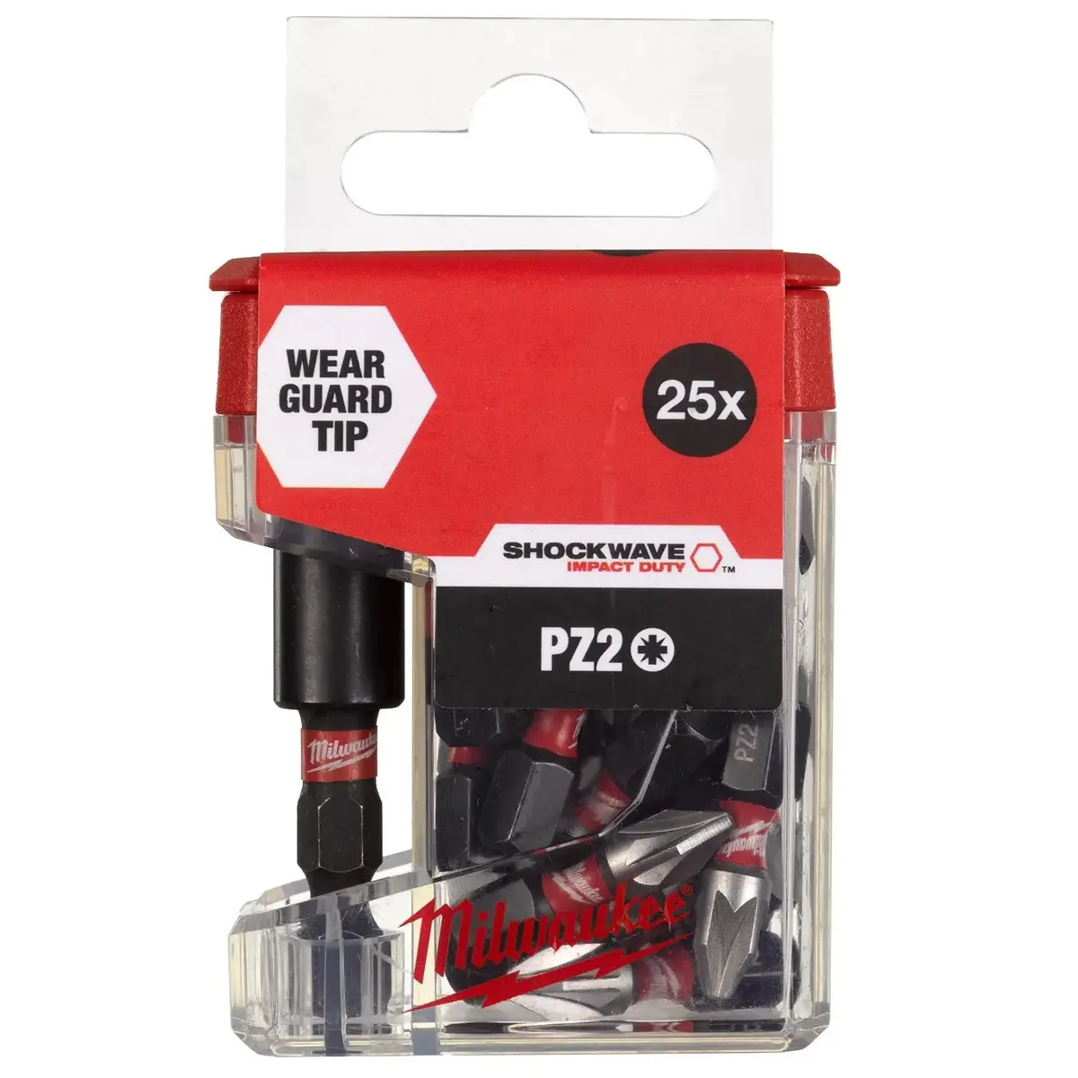 Milwaukee Screwdriver Bit Set 25 Piece Pz2 Pozi Shockwave Impact Duty + Bit Holder 1
