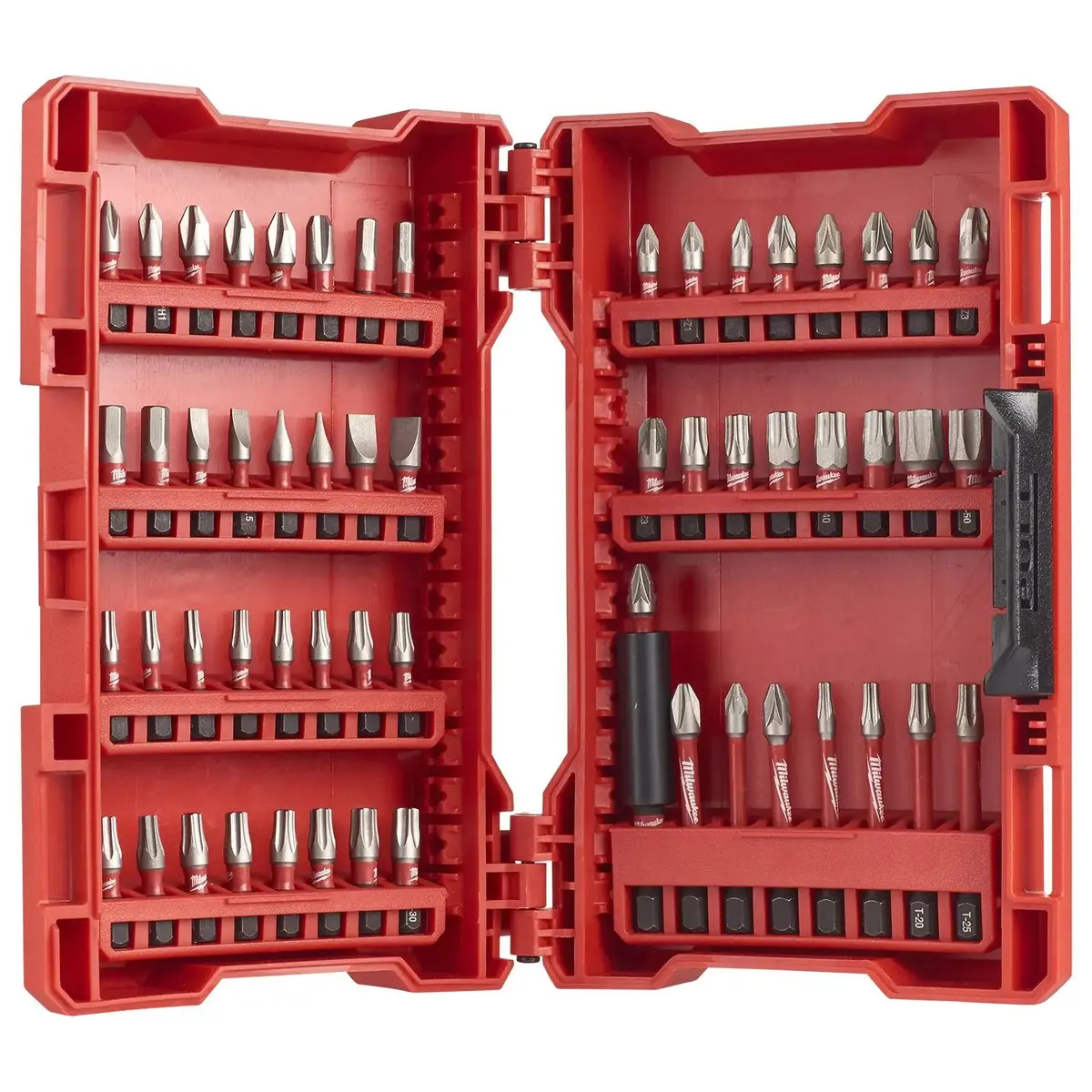 Milwaukee Screwdriver And Bit Holder Set 57 Piece Shockwave Impact Duty 1