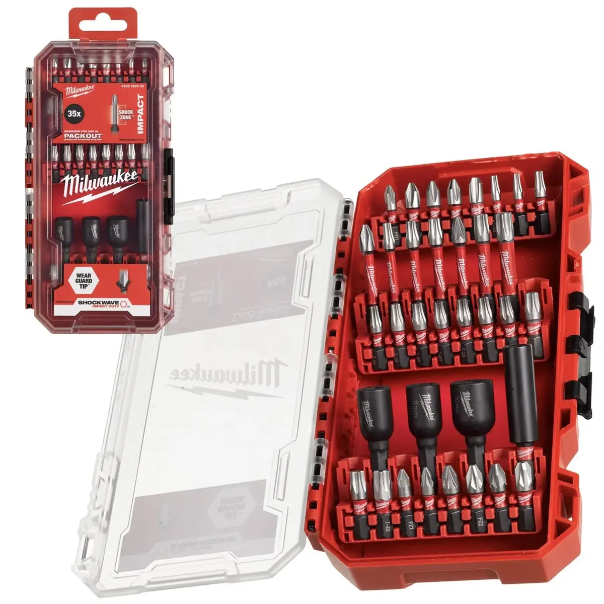 Milwaukee Screwdriver And Nut Driver Bit Set 35 Piece Shockwave Impact Duty 1