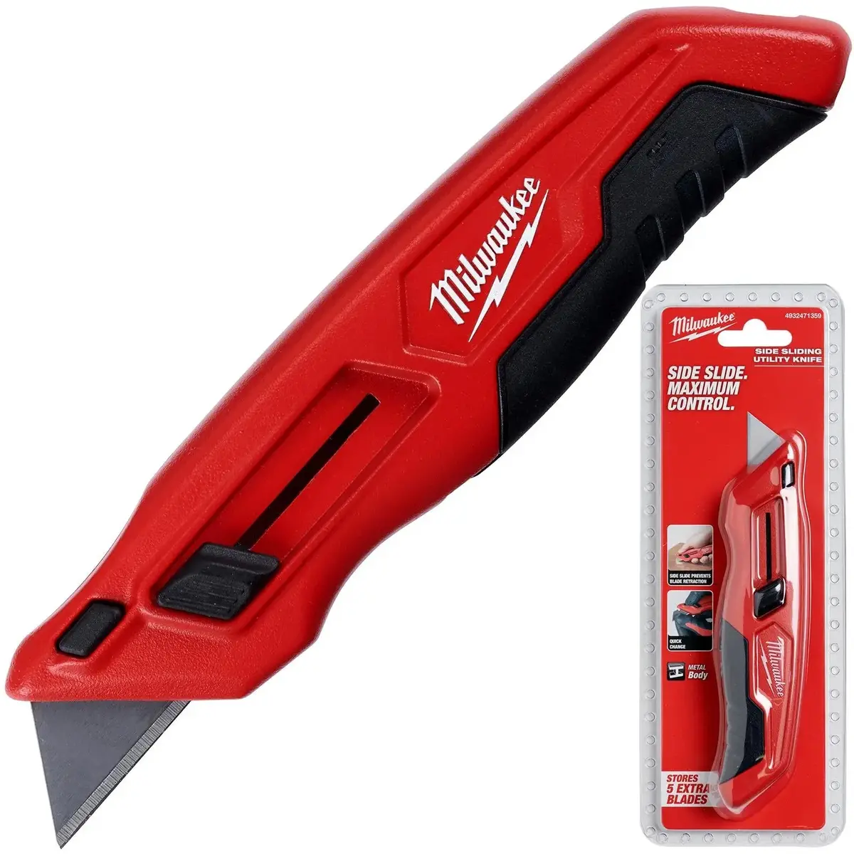 Milwaukee Sliding Retractable Utility Knife Blade Cutter Cutting 1