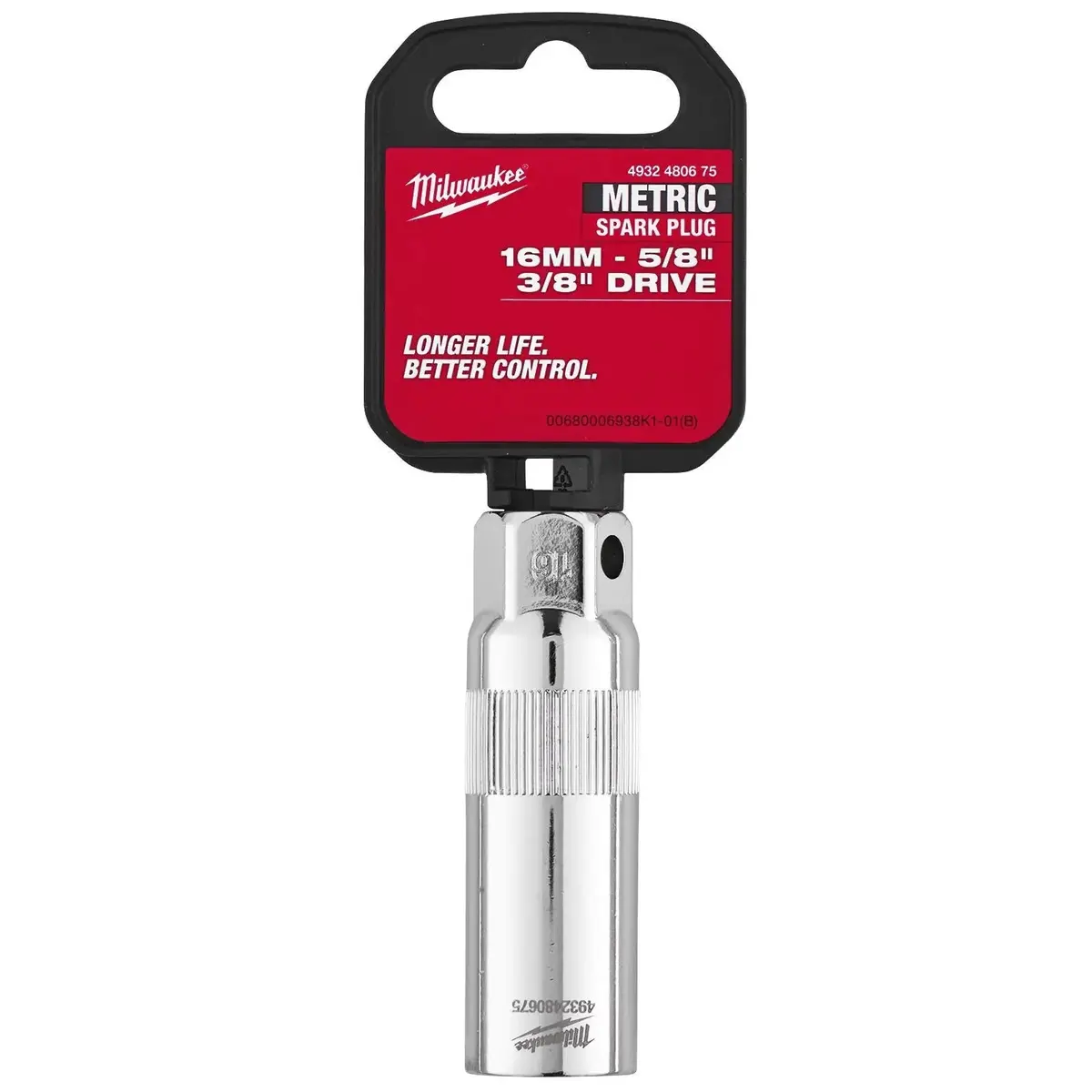 Milwaukee Spark Plug Socket 3/8" Drive 16Mm 1