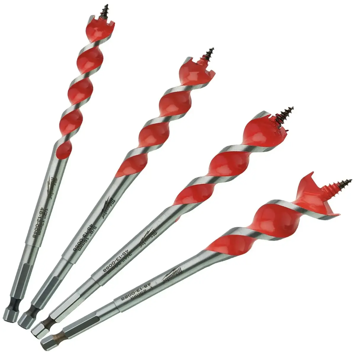 Milwaukee Speed Feed Wood Drill Bit Set 1/4" Hex Shank 13-25Mm 4 Pieces 1