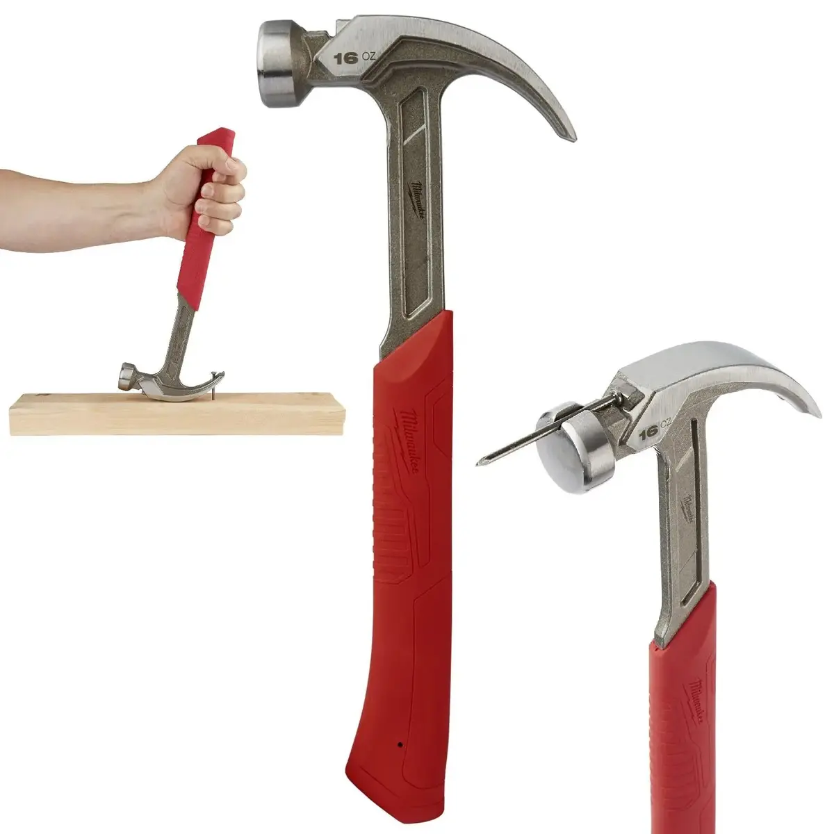 Milwaukee Steel Curved Claw Hammer 16Oz Magnetic Nail Starter 1