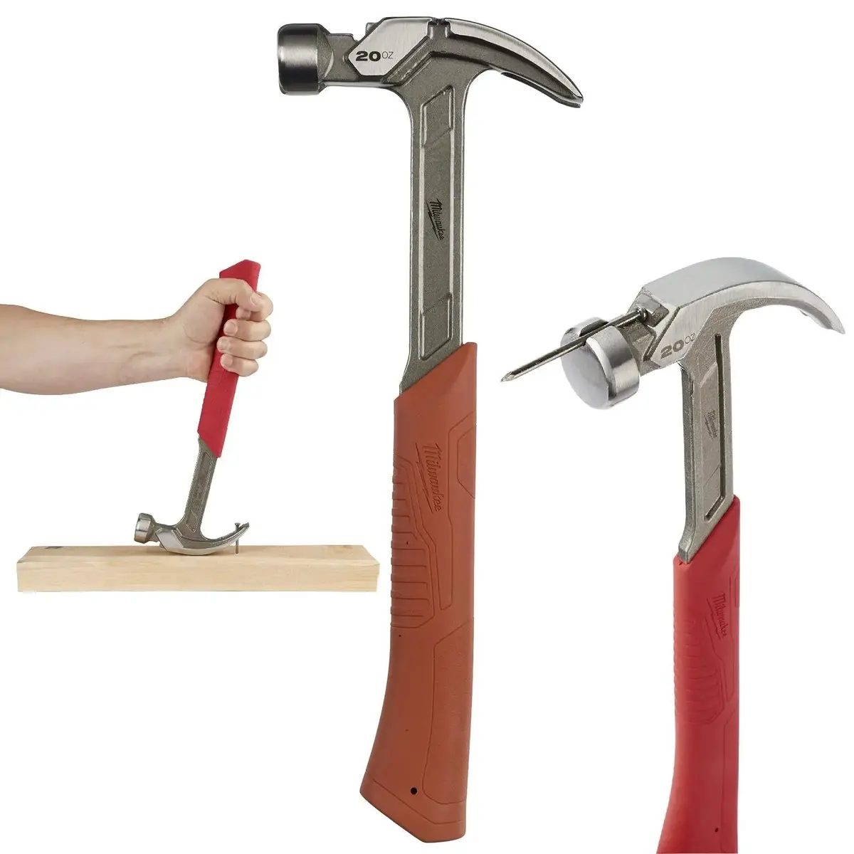 Milwaukee Steel Curved Claw Hammer 20Oz Magnetic Nail Starter 1