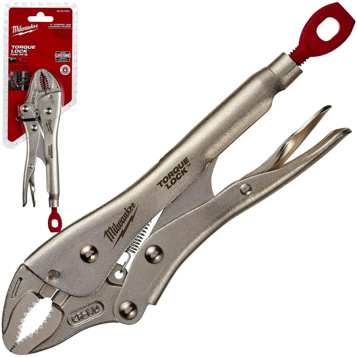Milwaukee Torque Lock Long Nose Locking Pliers 175Mm 7In 1