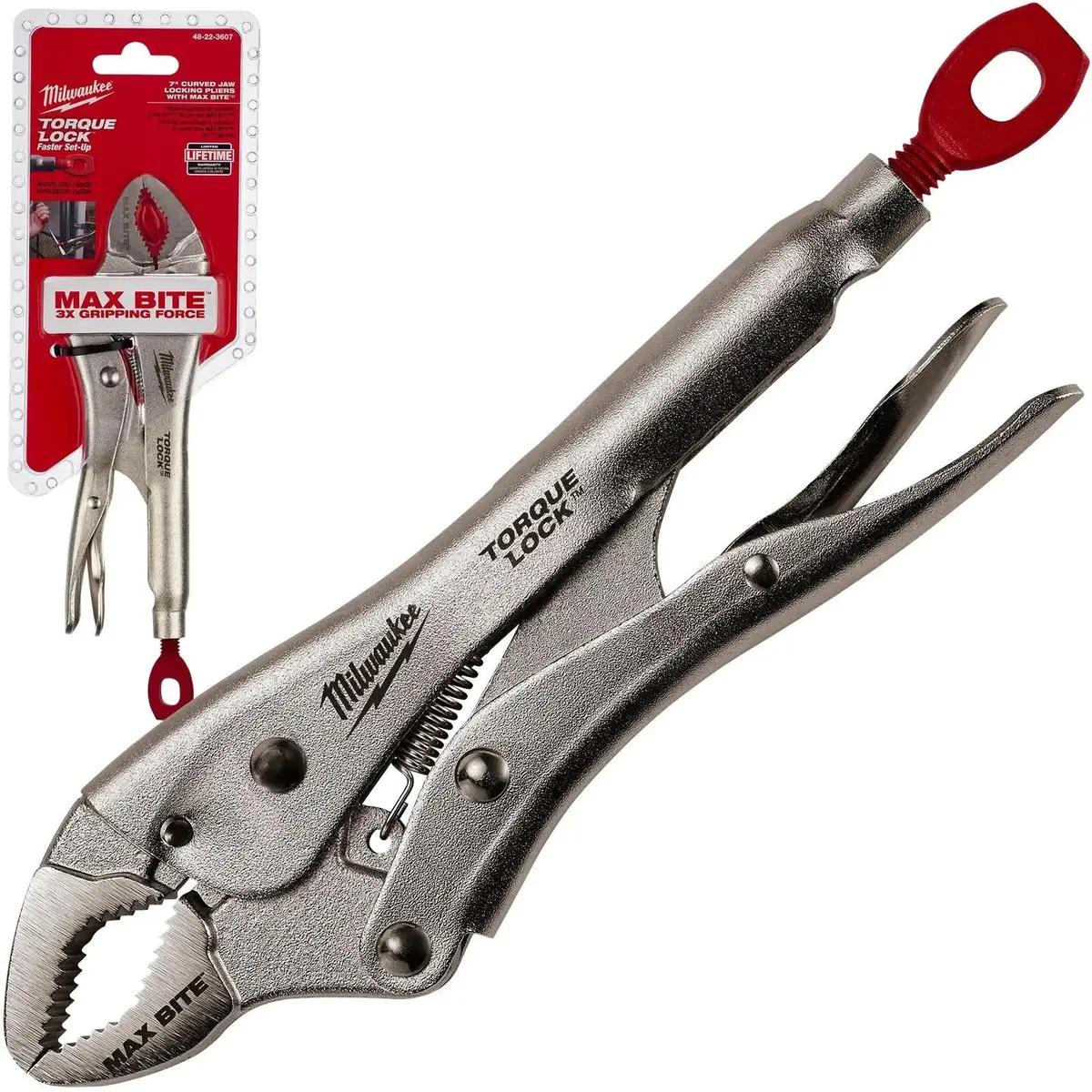 Milwaukee Torque Lock Maxbite Curved Locking Pliers 175Mm 7In 1