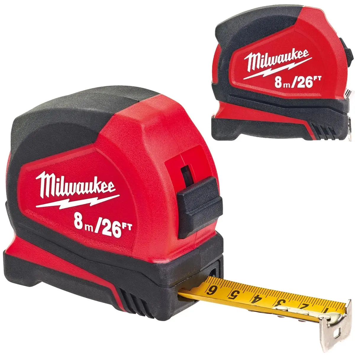 Milwaukee Tape Measure 8M 26Ft Metric Imperial Pro Compact Pocket Tape 25Mm Blade Width 1