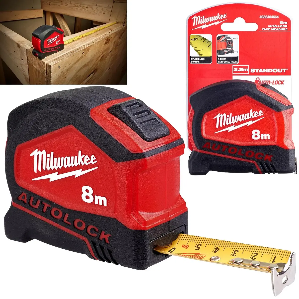 Milwaukee Tape Measure 8M Metric Autolock 25Mm Blade Width 1