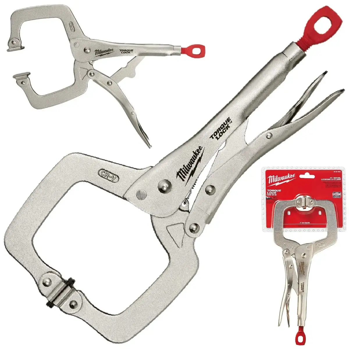 Milwaukee Torque Lock Locking Pliers C Clamp With Swivel Jaws 279Mm 11In 1