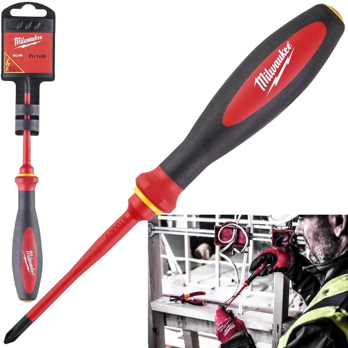 Milwaukee Vde Slim Screwdriver Phillips Ph1 X 80Mm 1
