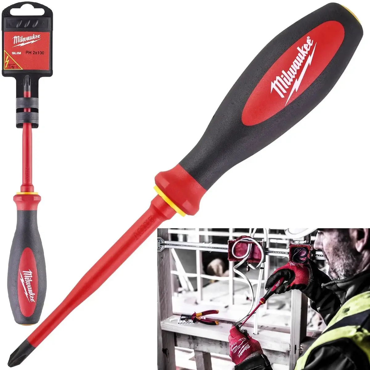Milwaukee Vde Slim Screwdriver Phillips Ph2 X 100Mm 1