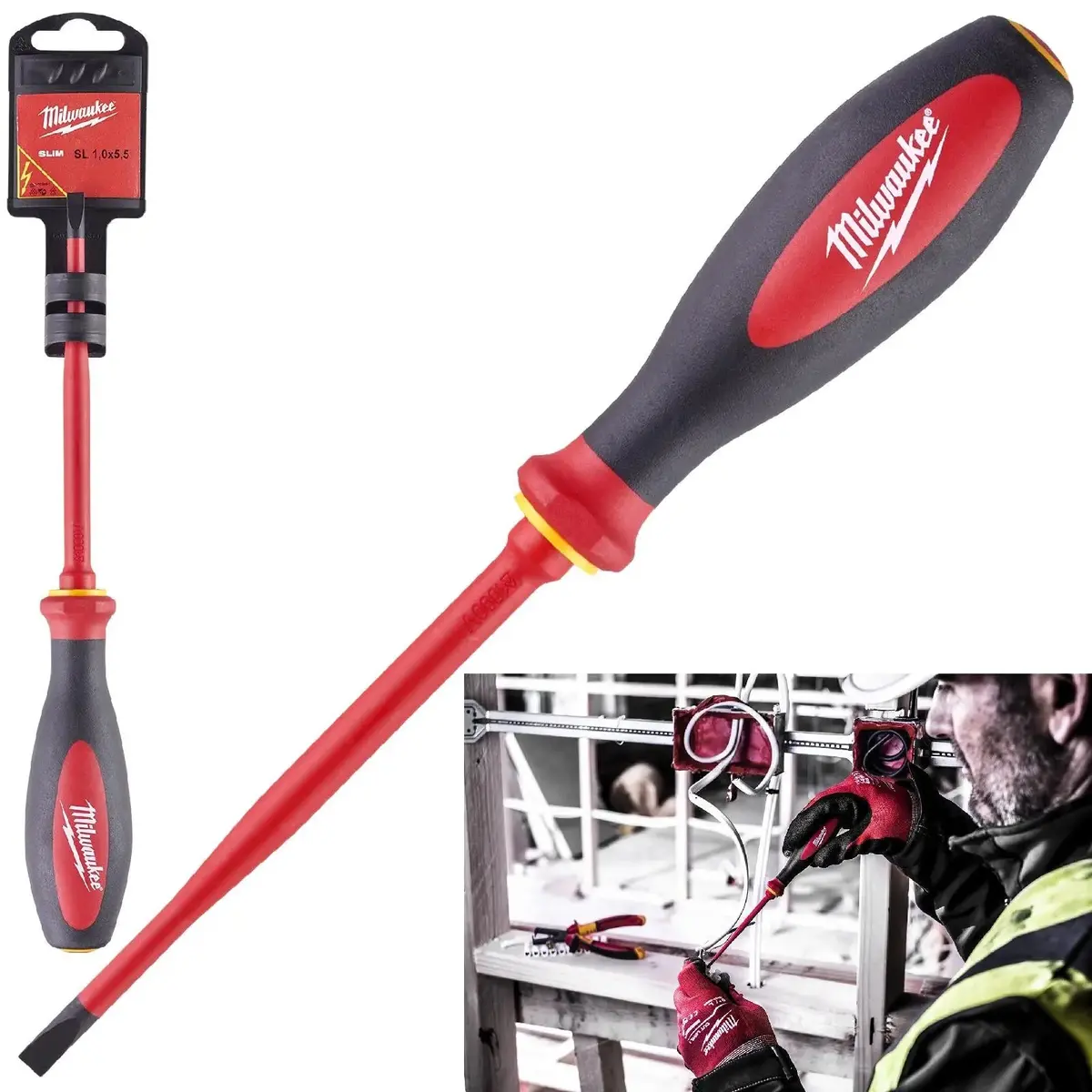 Milwaukee Vde Slim Screwdriver Slotted 1.0Mm X 5.5Mm X 125Mm 1