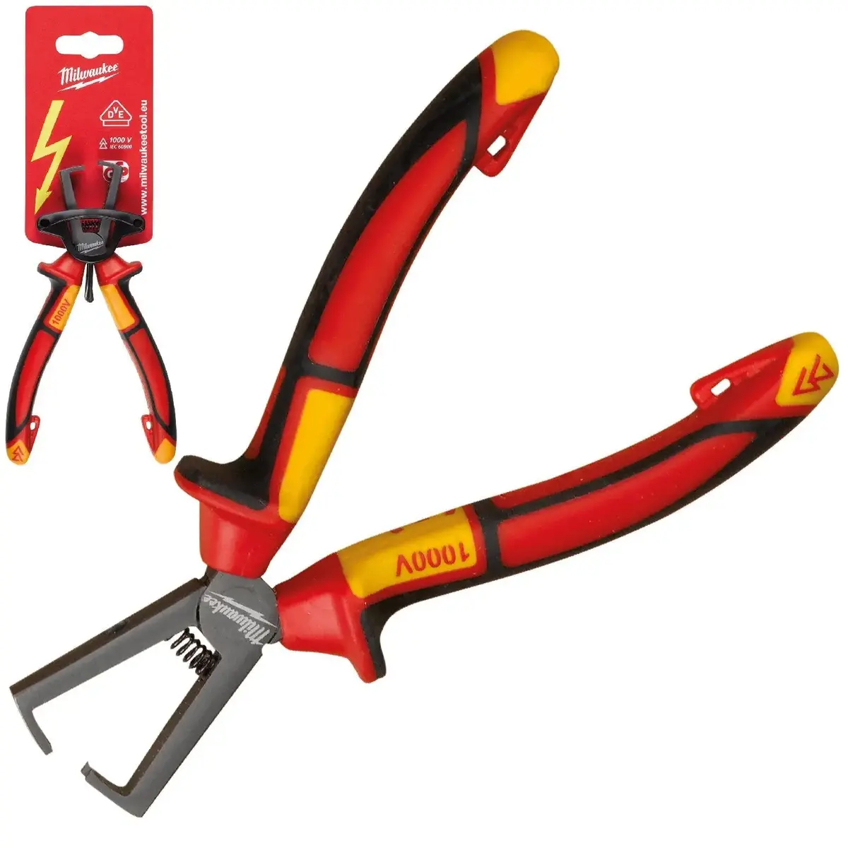 Milwaukee Vde Wire Stripping Pliers 160Mm Insulated Plier 10,000V 1