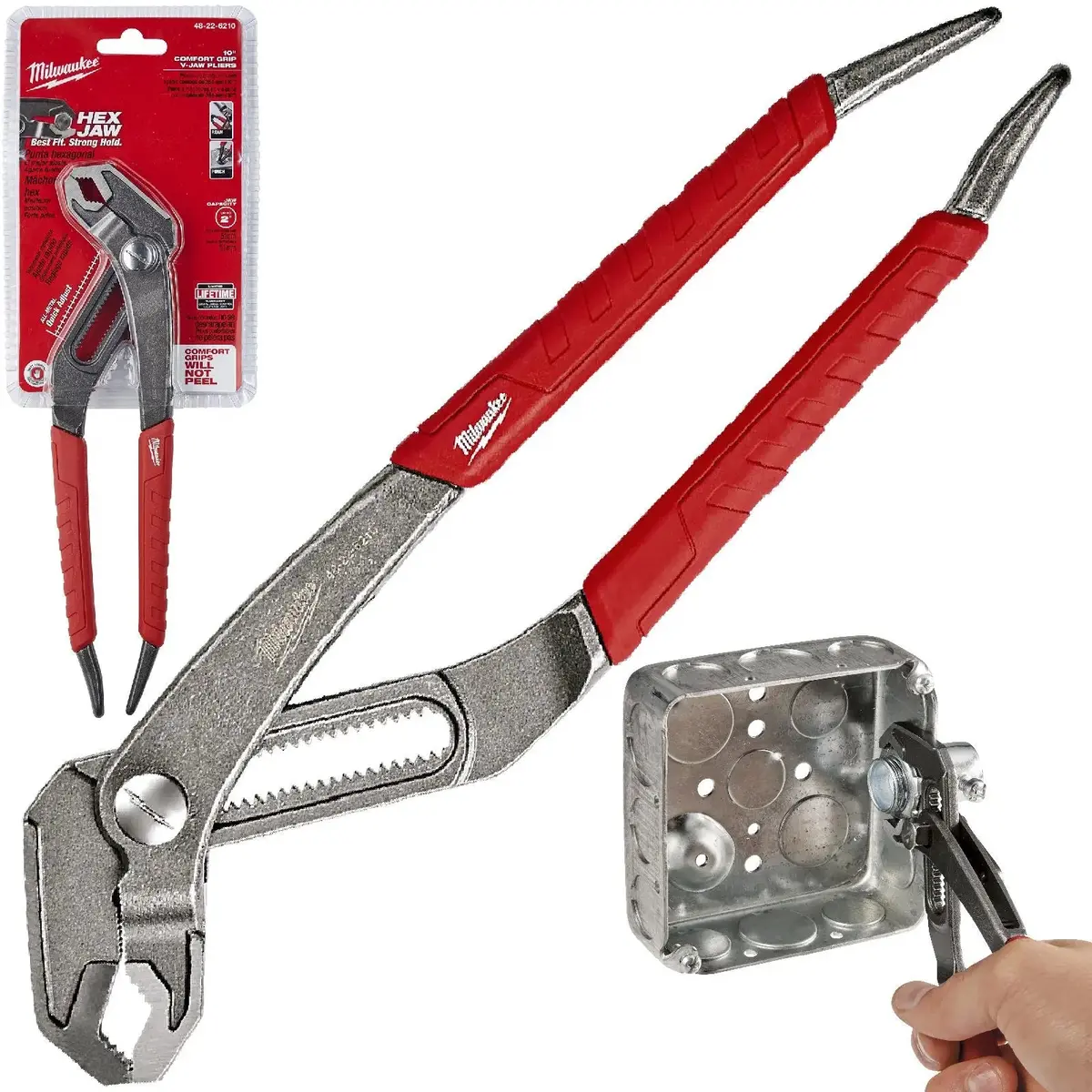 Milwaukee Water Pump Pliers Quick Adjust 250Mm Push Button 1