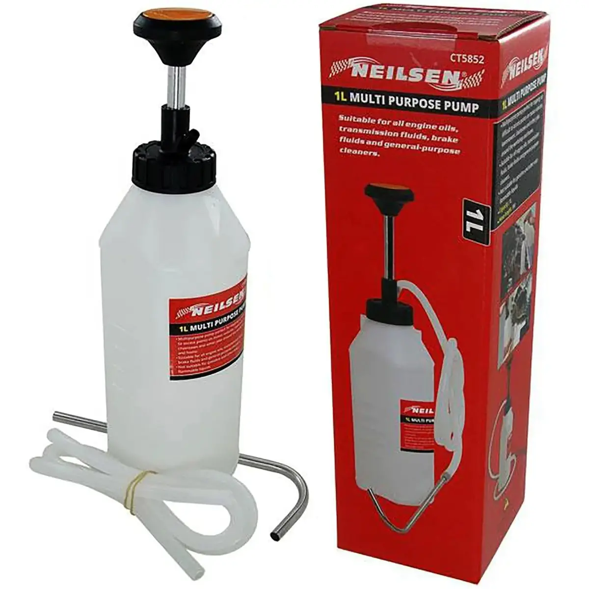 Neilsen Fluid Pump Multipurpose Liquid Oil Cleaner Brake Transmission 1 Litre 1